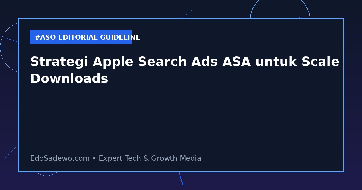 Strategi Apple Search Ads ASA untuk Scale Downloads