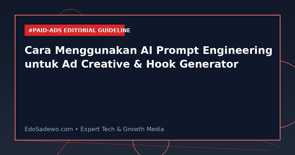 Cara Menggunakan AI Prompt Engineering untuk Ad Creative & Hook Generator