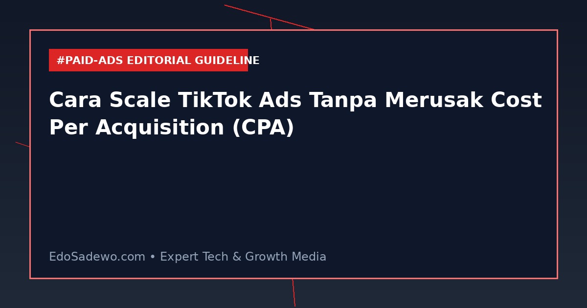 Cara Scale TikTok Ads Tanpa Merusak Cost Per Acquisition (CPA)