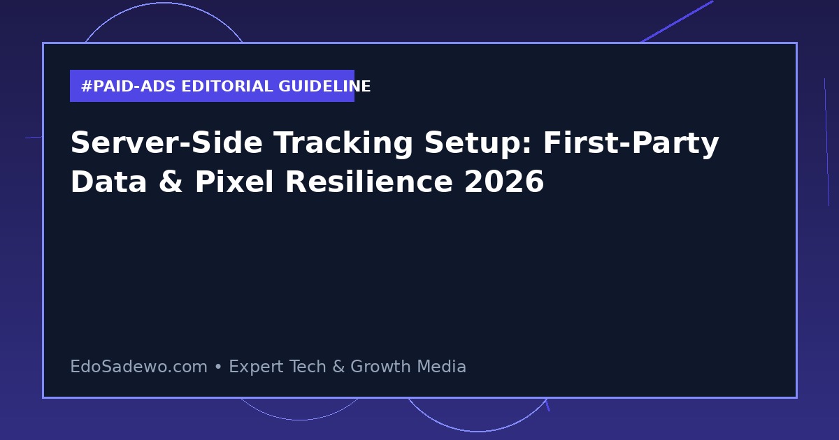 Server-Side Tracking Setup: First-Party Data & Pixel Resilience 2026
